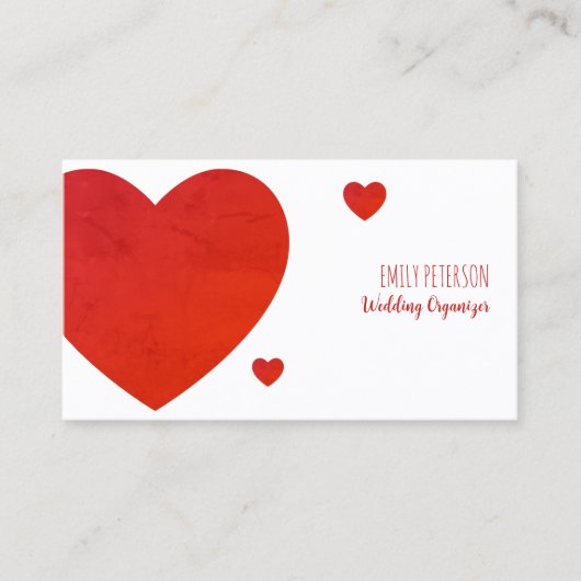 Red Hearts Visitenkarte (Vorderseite)