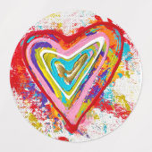 Red Hearts Waterproof Labels Etiketten (Design 2)