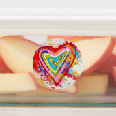 Red Hearts Waterproof Labels Etiketten (Befestigt)