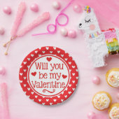 Red Hearts werden Sie mein Valentine Kids Party se Pappteller (Party)