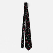 Red Hearts White Bones Dog Lover Neck Tie Krawatte (Rückseite)