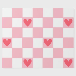 Red Hearts Wrapping Paper Geschenkpapier