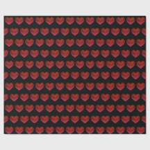 Red Hearts Wrapping Paper love valentines day