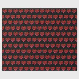 Red Hearts Wrapping Paper love valentines day Geschenkpapier
