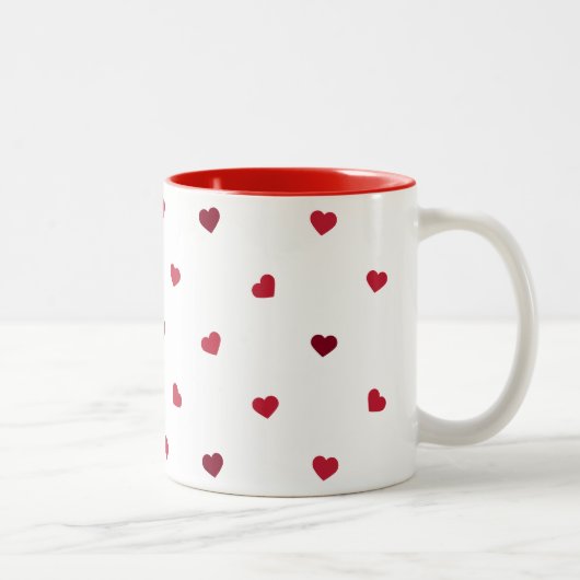 Red Hearts Zweifarbige Tasse (Rechts)