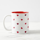 Red Hearts Zweifarbige Tasse (Links)