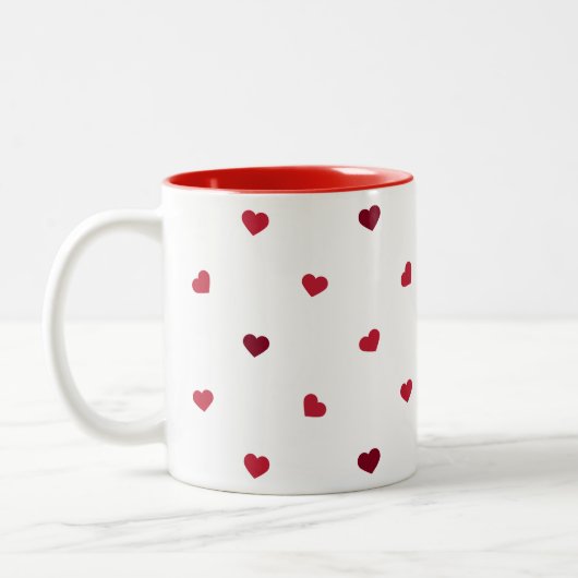 Red Hearts Zweifarbige Tasse (Links)