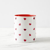 Red Hearts Zweifarbige Tasse (Mittel)