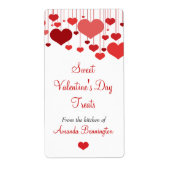 Red Heartstrings Valentine Backlabel (Vorne)