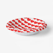 Red Heat Patterns Birthdays Baby Shower Hochzeiten Pappteller (Gewinkelt)