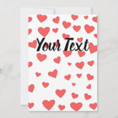 Red Heath Muster mit benutzerdefiniertem Text Einladung (Vorderseite)