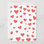 Red Heath Muster mit benutzerdefiniertem Text Einladung (Rückseite)