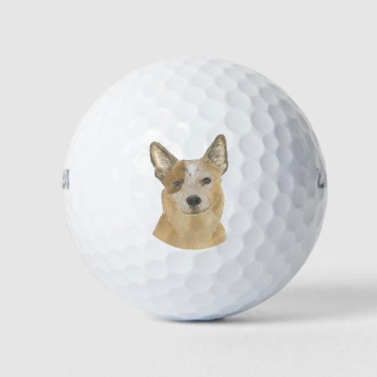 Red Heeler Australian Cattledog Golfball (Vorderseite)