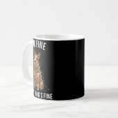 Red Heeler Christmas I'm Fine Everything Is Fine Kaffeetasse (Vorderseite Links)