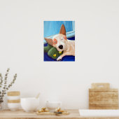 Red Heeler Cuddling Frog Painting Poster (Küche)