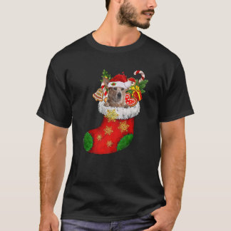 RED Heeler in Sock Weihnachten Weihnachtsmannmütze T-Shirt