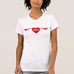 Red Heft Banner Ihr Text T-Shirt
