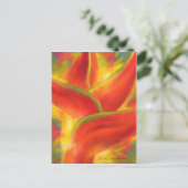 Red Heliconia Blume - Multimedia Postkarte (Stehend Vorderseite)
