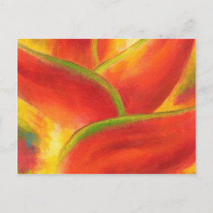 Red Heliconia Blume - Multimedia Postkarte
