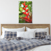 Red Heliconia Leinwanddruck (Insitu (Schlafzimmer))