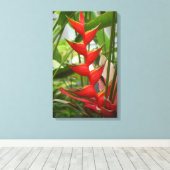 Red Heliconia Leinwanddruck (Insitu (Holzboden))