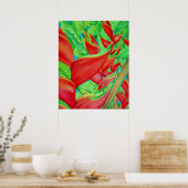 Red Heliconia Poster (Küche)