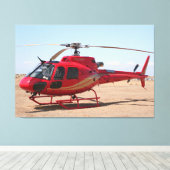 Red Helicopter Leinwanddruck (Insitu (Holzboden))