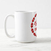 Red Hello Happy Valentines Day 2024 Couple Kaffeetasse (Links)