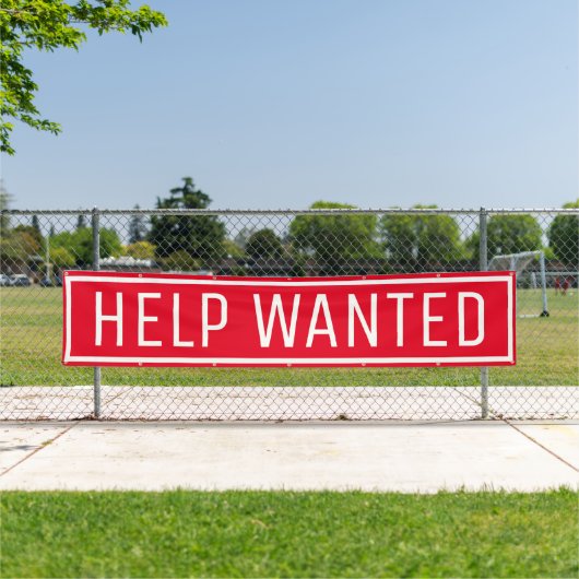 Red Help Gewollt Sign-Banner Banner (Insitu)