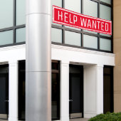 Red Help Gewollt Sign-Banner Banner (Äußeres Gebäude)