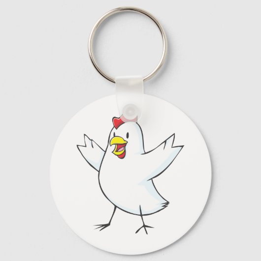 Red Hen Cartoon Schlüsselanhänger (Vorderseite)