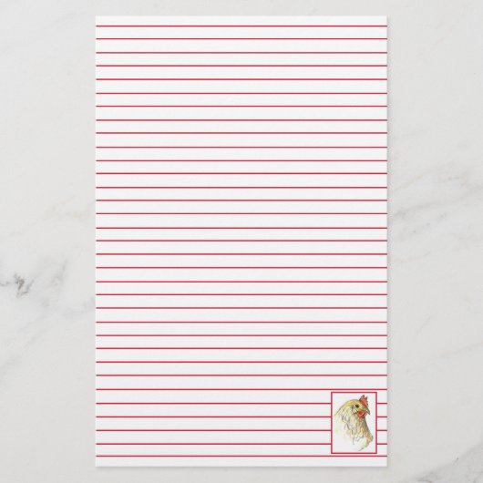 Red Hen Hühner Farm Animal Linde Briefpapier (Vorderseite)