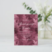 Red Herbstlaubs Erntedank Dinner Einladungspostkarte (Stehend Vorderseite)