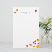 Red Herbstlaubs Personal Note Paper Briefpapier (Stehend Vorderseite)