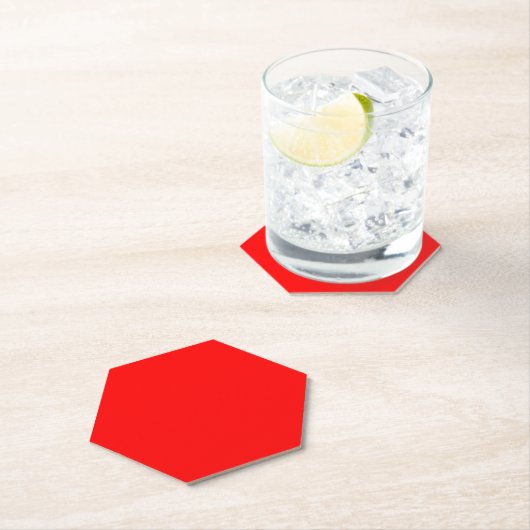 Red Hexagon Untersetzer (Vor Ort)