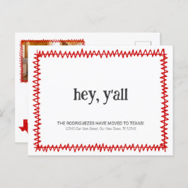 Red Hey Y'all - Nach Texas gezogen Postkarte