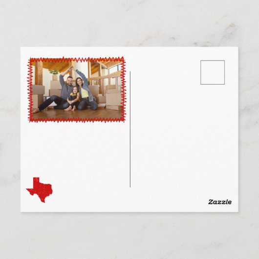 Red Hey Y'all - Nach Texas gezogen Postkarte (Rückseite)