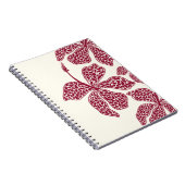Red Hibiscus Art Floral  Notebook Notizblock (Rechte Seite)