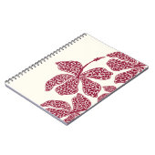 Red Hibiscus Art Floral  Notebook Notizblock (Linke Seite)