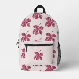 Red Hibiscus Floral Pattern  Bedruckter Rucksack