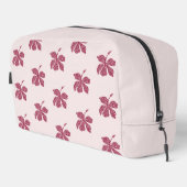 Red Hibiscus Floral Pattern  Waschbeutel (Rechte Ecke)