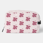 Red Hibiscus Floral Pattern  Waschbeutel (Rückseite)