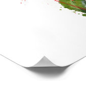 Red Hibiscus Poster (Ecke)