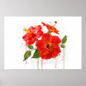 Red Hibiscus Poster (Vorne)