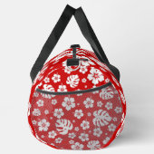 Red Hibiscus Tropical Exotic Floral Design Duffle Bag (Rechts)