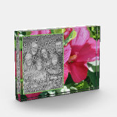 Red Hibisken Blume Eigene hinzufügen Fotoblock (Links)