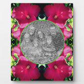 Red Hibisken Blume Foto hinzufügen Fotoplatte (Vorderseite)