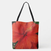 Red Hibisken Closeup Tasche (Rückseite)