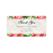 Red Hibisken Family Vielen Dank für das Adressetik Adressaufkleber (Vorne)