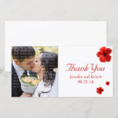 Red Hibisken Vielen Dank, dass Sie eine benutzerde Dankeskarte (Vorne/Hinten)